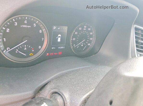 KM8J3CA45GU243204 2016 HYUNDAI TUCSON Silver Vista del cuadro de instrumentos