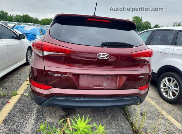 KM8J3CA46GU036773 2016 HYUNDAI TUCSON Red Rear view