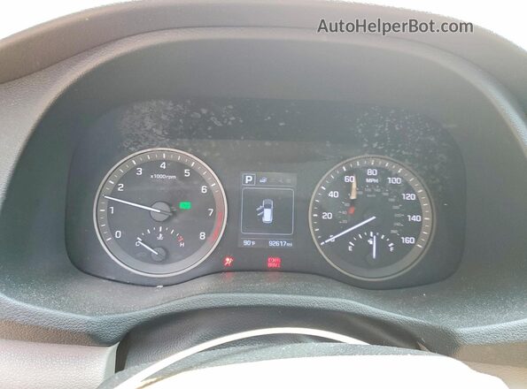 KM8J3CA46JU604155 2018 HYUNDAI TUCSON Silver ხელსაწყოთა პანელის ხედი