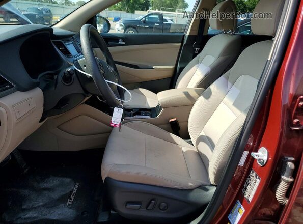 KM8J3CA47HU423219 2017 HYUNDAI TUCSON Burgundy Widok wnętrza z przodu