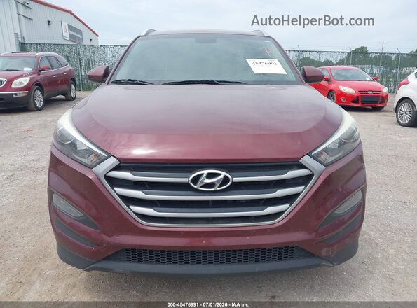 KM8J3CA48JU619577 2018 HYUNDAI TUCSON Maroon Widok zestawu wskaźników