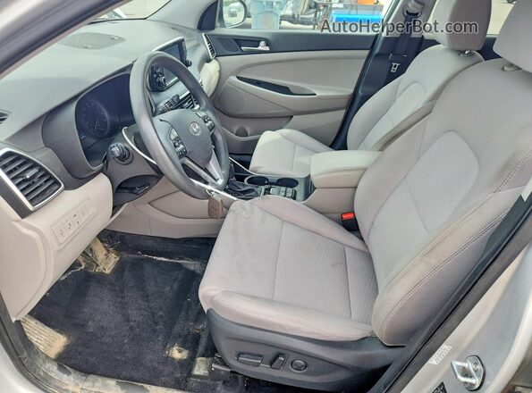 KM8J3CA48KU071839 2019 HYUNDAI TUCSON Silver წინა სალონის ხედი