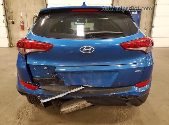 KM8J3CA49JU775188 2018 HYUNDAI TUCSON Blue Հետևի տեսք