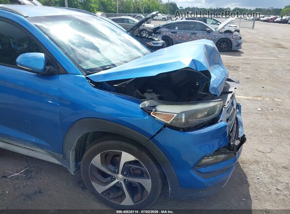 KM8J3CAL0JU739543 2018 HYUNDAI TUCSON Blue Вид спереду