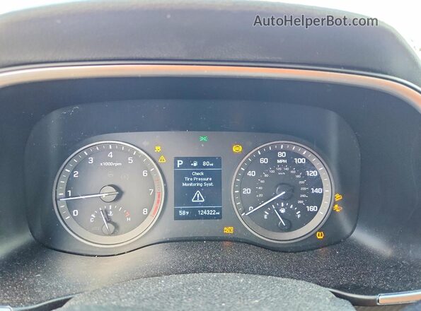 KM8J3CAL0KU030712 2019 HYUNDAI TUCSON Gray ხელსაწყოთა პანელის ხედი
