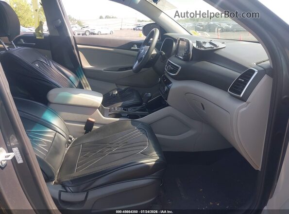 KM8J3CAL1KU061791 2019 HYUNDAI TUCSON Gray წინა სალონის ხედი