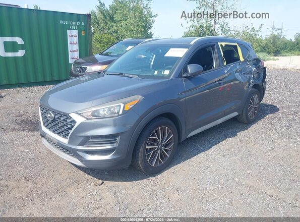 KM8J3CAL1KU061791 2019 HYUNDAI TUCSON Gray წინა მარცხენა ხედი სამი მეოთხედიდან
