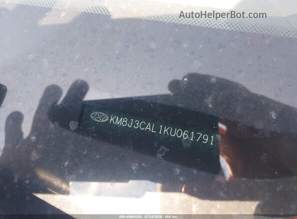 KM8J3CAL1KU061791 2019 HYUNDAI TUCSON Gray 
