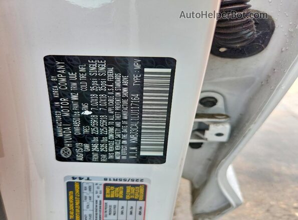 KM8J3CAL1LU117164 2020 HYUNDAI TUCSON White სალონის 360-გრადუსიანი ხედი
