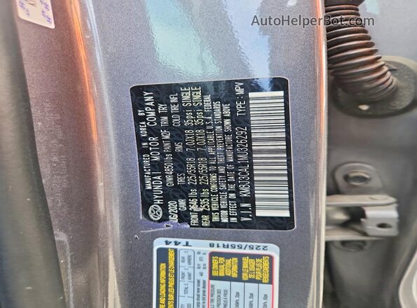 KM8J3CAL1MU326292 2021 HYUNDAI TUCSON Gray Widok wnętrza 360 stopni