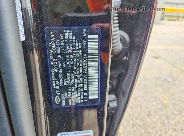KM8J3CAL2MU283064 2021 HYUNDAI TUCSON Black VIN կոդի պիտակի տեսք