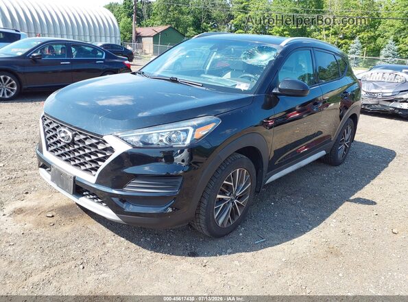 KM8J3CAL3KU928172 2019 HYUNDAI TUCSON Black Առջևի ձախ երեք քառորդ տեսարան