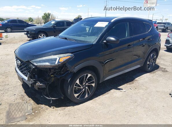 KM8J3CAL3KU953427 2019 HYUNDAI TUCSON Черный Передняя левая четверть