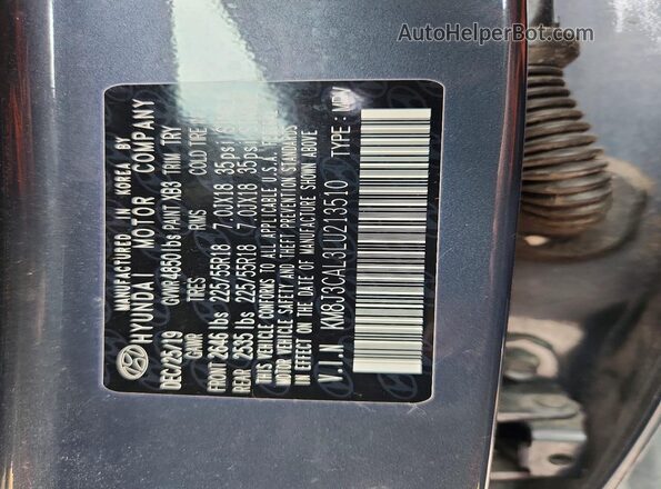 KM8J3CAL3LU213510 2020 HYUNDAI TUCSON Blue Engine compartment view