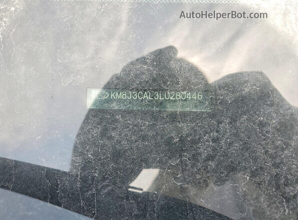 KM8J3CAL3LU280446 2020 HYUNDAI TUCSON Silver Вид наклейки з VIN-кодом