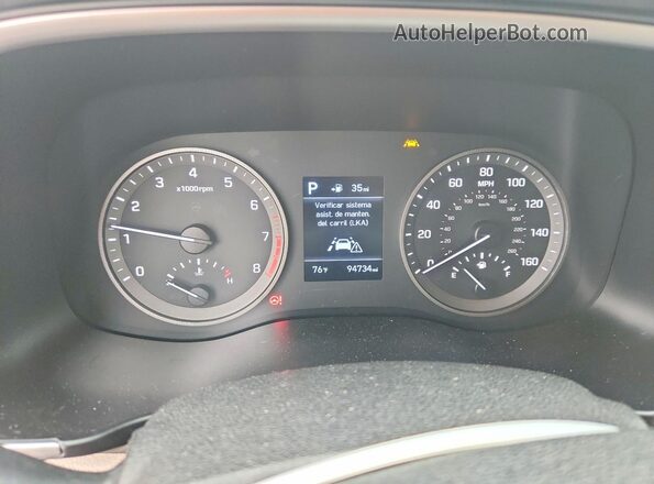 KM8J3CAL3MU399258 2021 HYUNDAI TUCSON White Вид щитка приладів