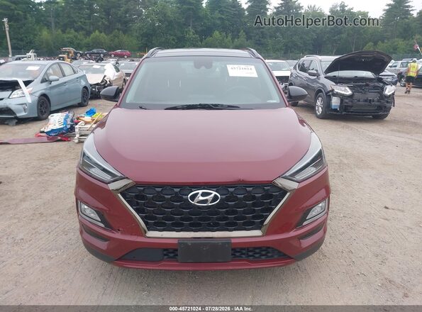 KM8J3CAL4KU019941 2019 HYUNDAI TUCSON Красный Вид задней части салона