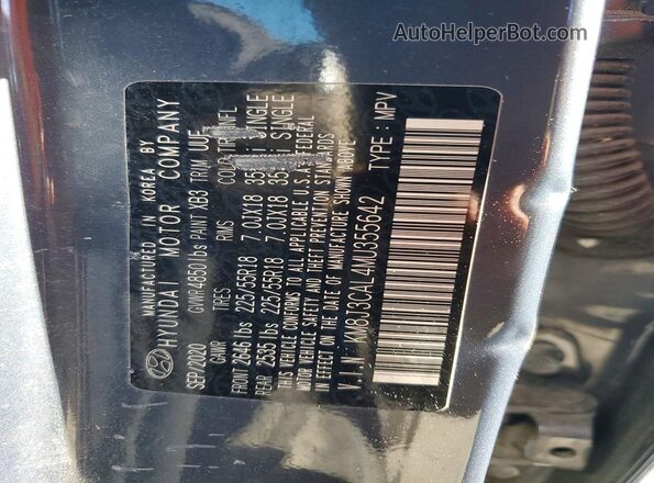 KM8J3CAL4MU355642 2021 HYUNDAI TUCSON Gray სალონის 360-გრადუსიანი ხედი