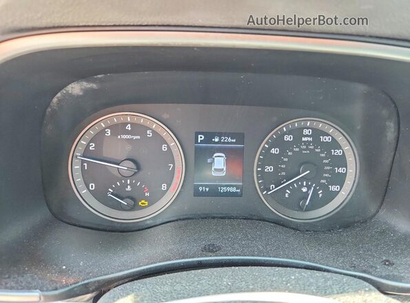 KM8J3CAL5KU029314 2019 HYUNDAI TUCSON White ხელსაწყოთა პანელის ხედი