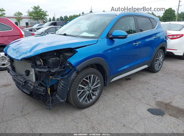 KM8J3CAL6LU112221 2020 HYUNDAI TUCSON Blue Առջևի ձախ երեք քառորդ տեսարան