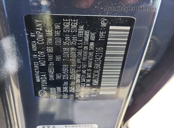 KM8J3CAL6MU342116 2021 HYUNDAI TUCSON Gray Vista interior de 360 grados