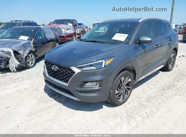 KM8J3CAL8MU401327 2021 HYUNDAI TUCSON Blue Vista tres cuartos delantera izquierda