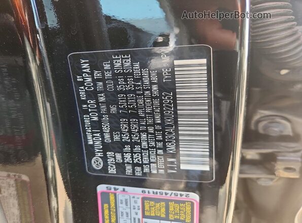 KM8J3CALXKU922952 2019 HYUNDAI TUCSON Black Widok komory silnika