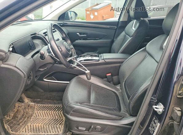 KM8JCCA16NU050059 2022 HYUNDAI TUCSON Black წინა სალონის ხედი