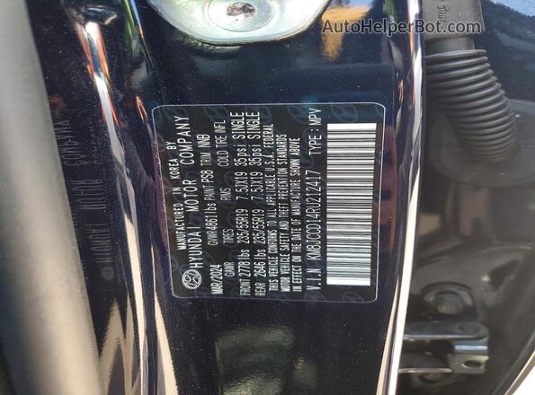 KM8JCCD14RU212417 2024 HYUNDAI TUCSON Blue VIN կոդի պիտակի տեսք