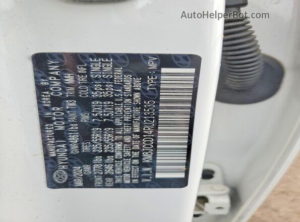 KM8JCCD14RU213535 2024 HYUNDAI TUCSON White Engine compartment view