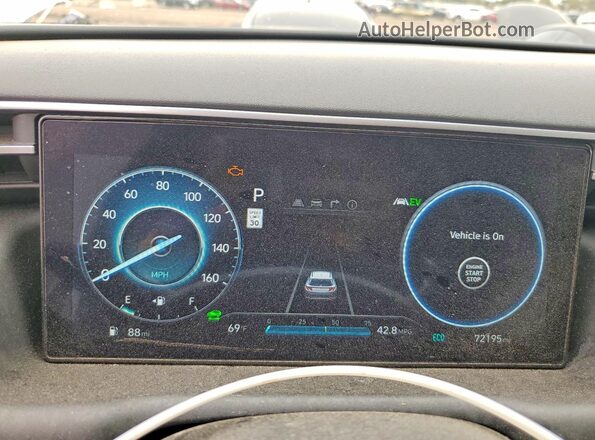 KM8JCCD14RU213535 2024 HYUNDAI TUCSON White Instrument cluster view