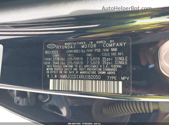 KM8JCCD1XRU182050 2024 HYUNDAI TUCSON HYBRID Dark Blue Вид подкапотного пространства