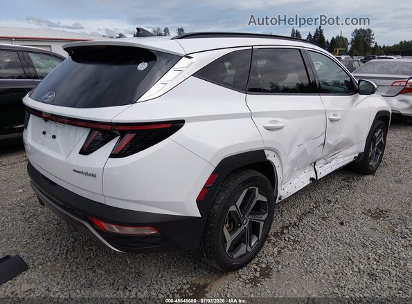 KM8JECA14NU078663 2022 HYUNDAI TUCSON HYBRID White Trasero derecho