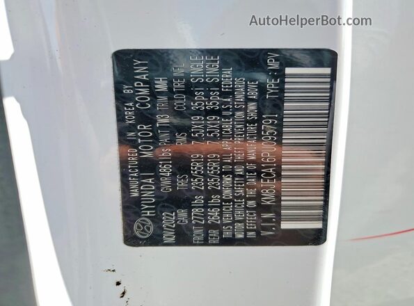 KM8JECA16PU095791 2023 HYUNDAI TUCSON White 360 interior view