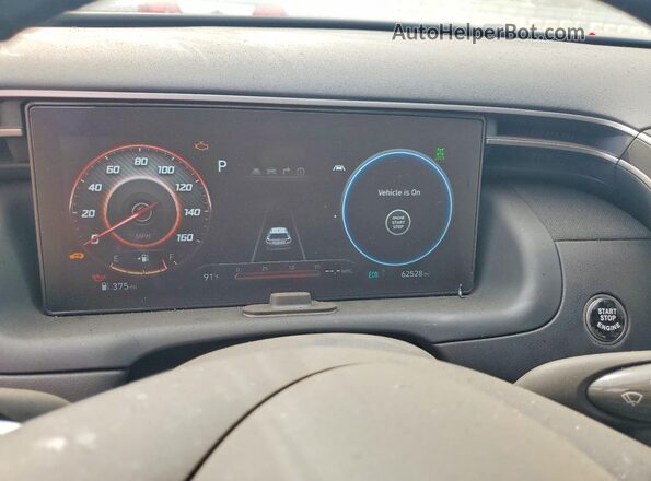 KM8JECA17NU014763 2022 HYUNDAI TUCSON Black Vista del cuadro de instrumentos