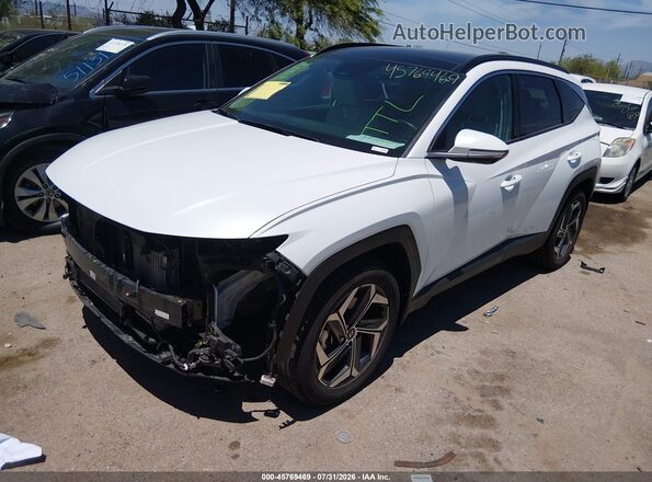 KM8JECA17PU112159 2023 HYUNDAI TUCSON HYBRID White Առջևի ձախ երեք քառորդ տեսարան