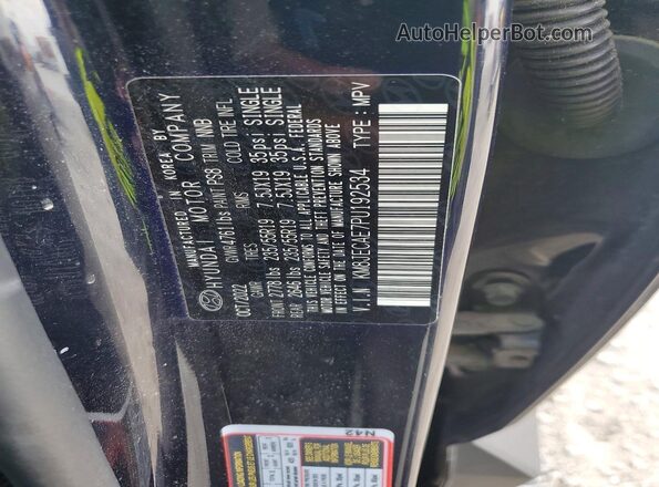 KM8JECAE7PU192534 2023 HYUNDAI TUCSON Blue VIN კოდის სტიკერის ხედი