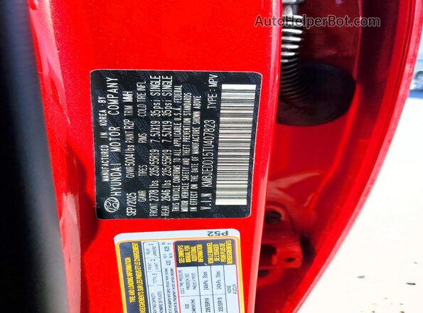 KM8JEDD15TU407823 2026 HYUNDAI TUCSON Red Engine compartment view