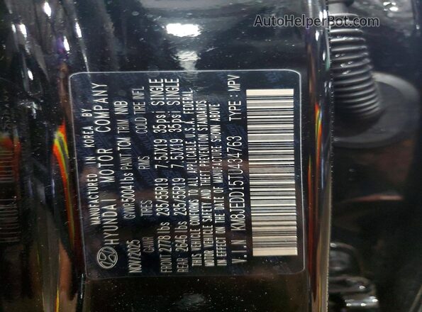 KM8JEDD15TU434763 2026 HYUNDAI TUCSON Black Widok naklejki z numerem VIN