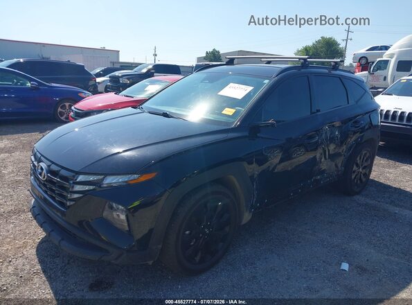 KM8JF3AE0NU105986 2022 HYUNDAI TUCSON Black Передня ліва чверть