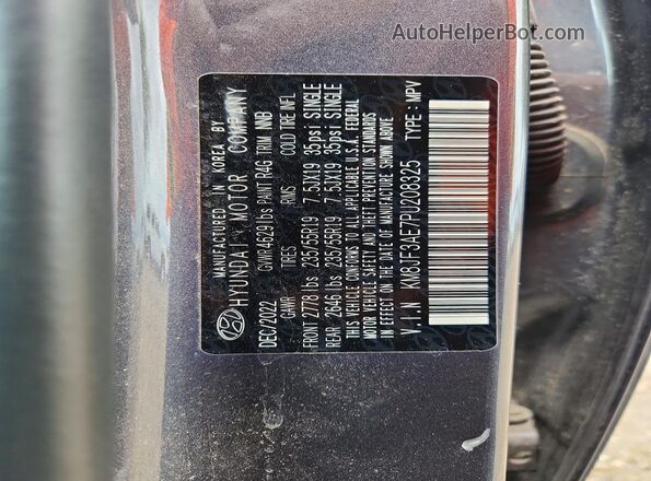 KM8JF3AE7PU208325 2023 HYUNDAI TUCSON Gray VIN կոդի պիտակի տեսք