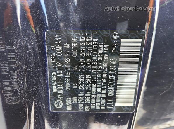 KM8JFCA10PU134565 2023 HYUNDAI TUCSON Blue Engine compartment view