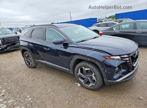 KM8JFCA12NU024792 2022 HYUNDAI TUCSON Blue Przód prawy