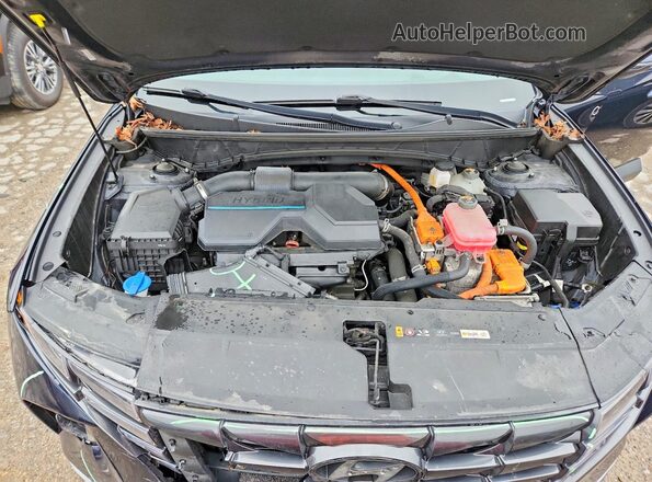 KM8JFCA12NU024792 2022 HYUNDAI TUCSON Blue Widok komory silnika