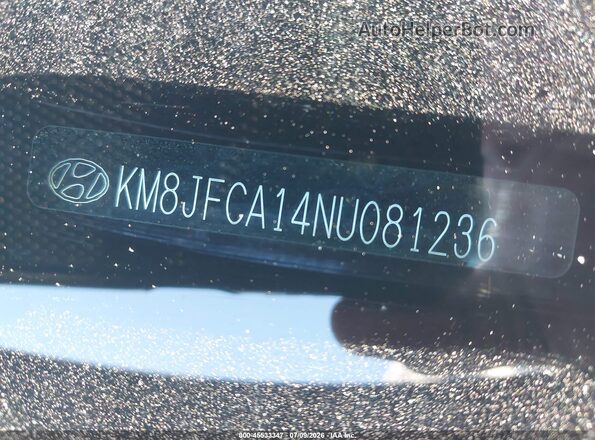 KM8JFCA14NU081236 2022 HYUNDAI TUCSON HYBRID Gray 