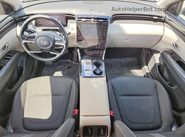 KM8JFCA18NU025140 2022 HYUNDAI TUCSON Blue Dashboard view