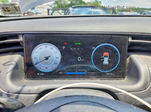 KM8JFCAE9NU152305 2022 HYUNDAI TUCSON Charcoal Vista del cuadro de instrumentos