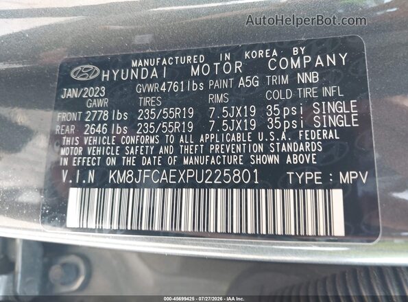 KM8JFCAEXPU225801 2023 HYUNDAI TUCSON Черный Вид подкапотного пространства