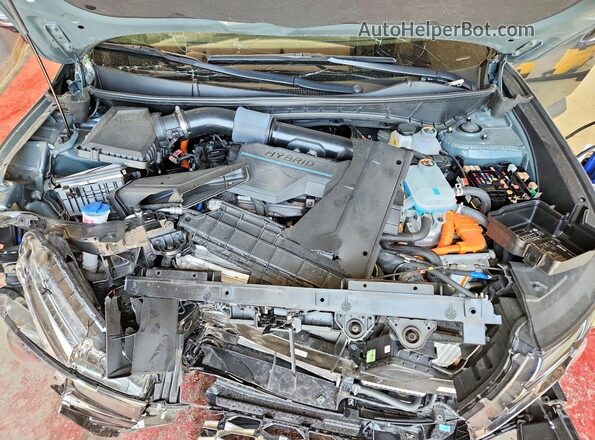 KM8JFDA25PU104136 2023 HYUNDAI TUCSON Black Vista del compartimento del motor