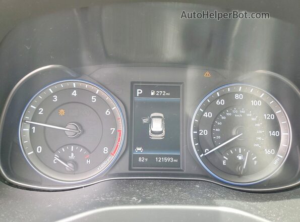KM8K12AA0MU708798 2021 HYUNDAI KONA Gray Instrument cluster view